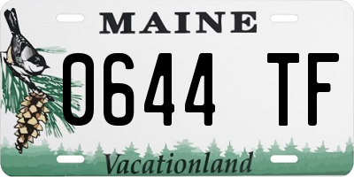 ME license plate 0644TF