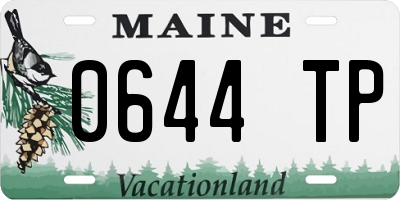 ME license plate 0644TP