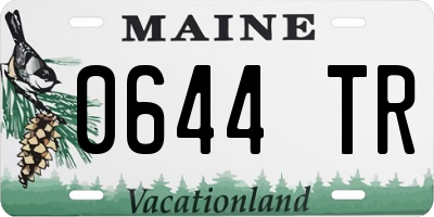 ME license plate 0644TR