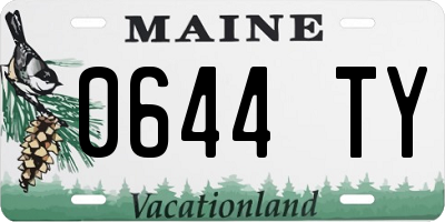 ME license plate 0644TY