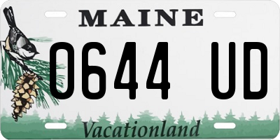 ME license plate 0644UD