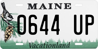 ME license plate 0644UP