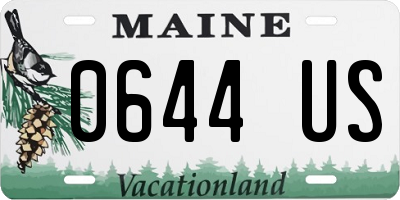 ME license plate 0644US
