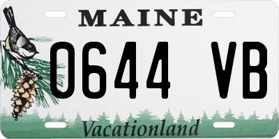 ME license plate 0644VB
