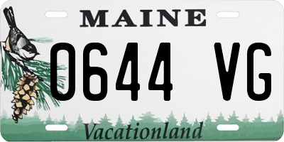 ME license plate 0644VG