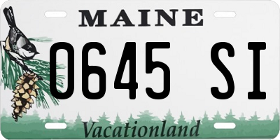 ME license plate 0645SI