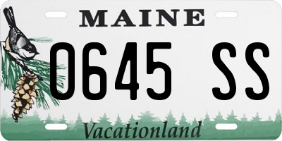 ME license plate 0645SS