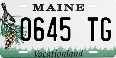 ME license plate 0645TG