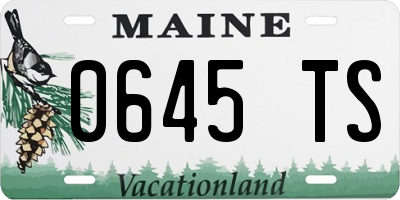ME license plate 0645TS