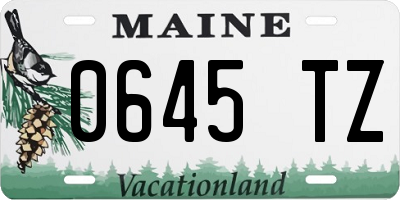 ME license plate 0645TZ