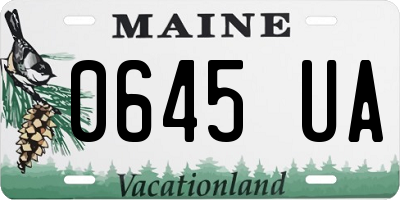 ME license plate 0645UA
