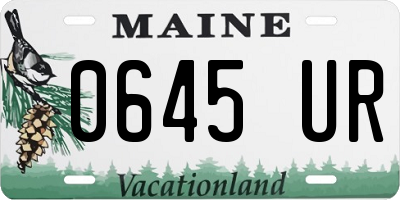 ME license plate 0645UR