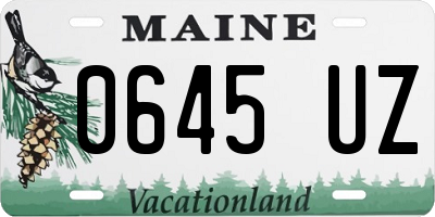 ME license plate 0645UZ