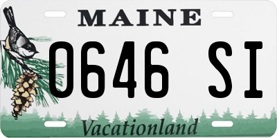ME license plate 0646SI