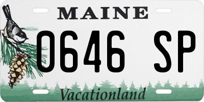 ME license plate 0646SP