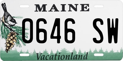 ME license plate 0646SW