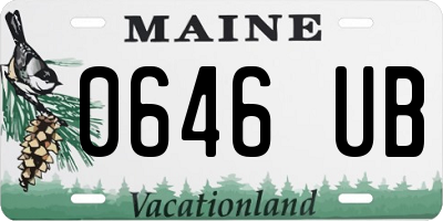 ME license plate 0646UB