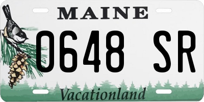 ME license plate 0648SR