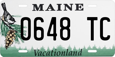 ME license plate 0648TC