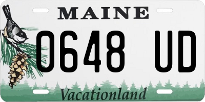 ME license plate 0648UD