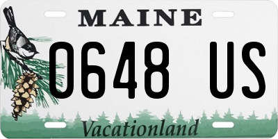 ME license plate 0648US