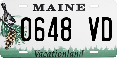 ME license plate 0648VD