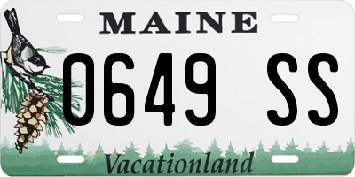 ME license plate 0649SS