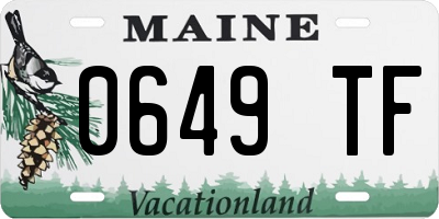 ME license plate 0649TF