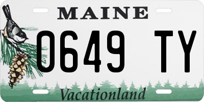 ME license plate 0649TY