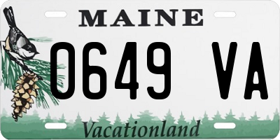 ME license plate 0649VA