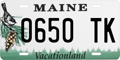 ME license plate 0650TK