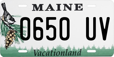 ME license plate 0650UV