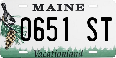ME license plate 0651ST