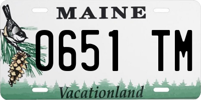 ME license plate 0651TM