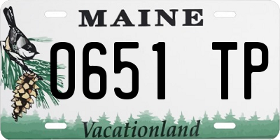 ME license plate 0651TP