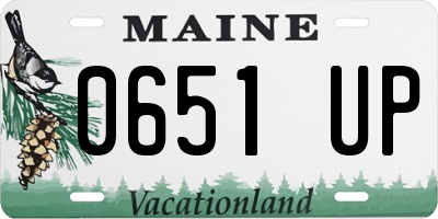 ME license plate 0651UP
