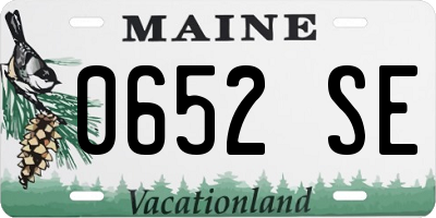 ME license plate 0652SE