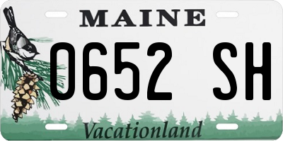 ME license plate 0652SH