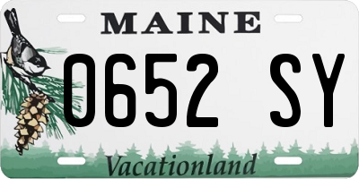 ME license plate 0652SY