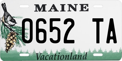 ME license plate 0652TA