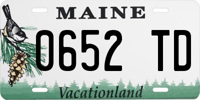 ME license plate 0652TD