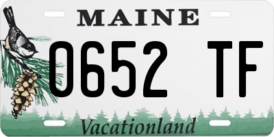 ME license plate 0652TF