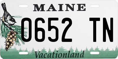 ME license plate 0652TN