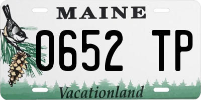 ME license plate 0652TP