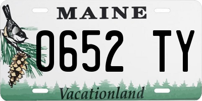 ME license plate 0652TY