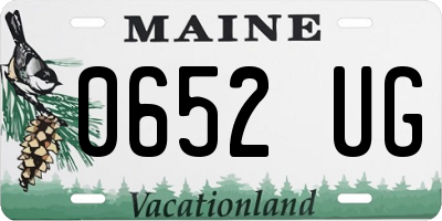 ME license plate 0652UG