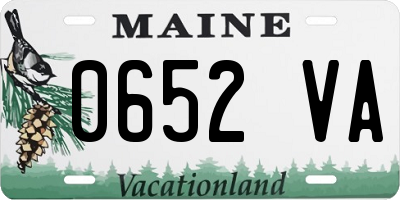 ME license plate 0652VA
