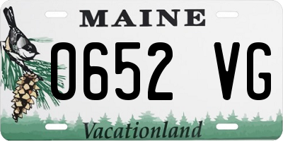 ME license plate 0652VG