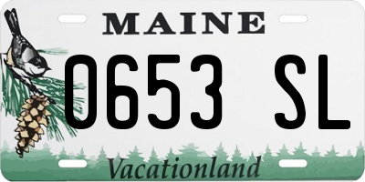 ME license plate 0653SL