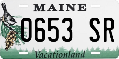 ME license plate 0653SR